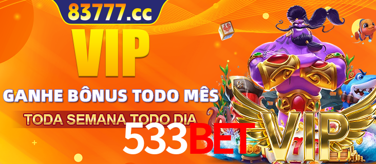 Banner promocional do 533BET oferecendo 100% de recompensas adicionais contínuas para quem fizer o login diário (Daily sign-in), com um mascote de coelho.